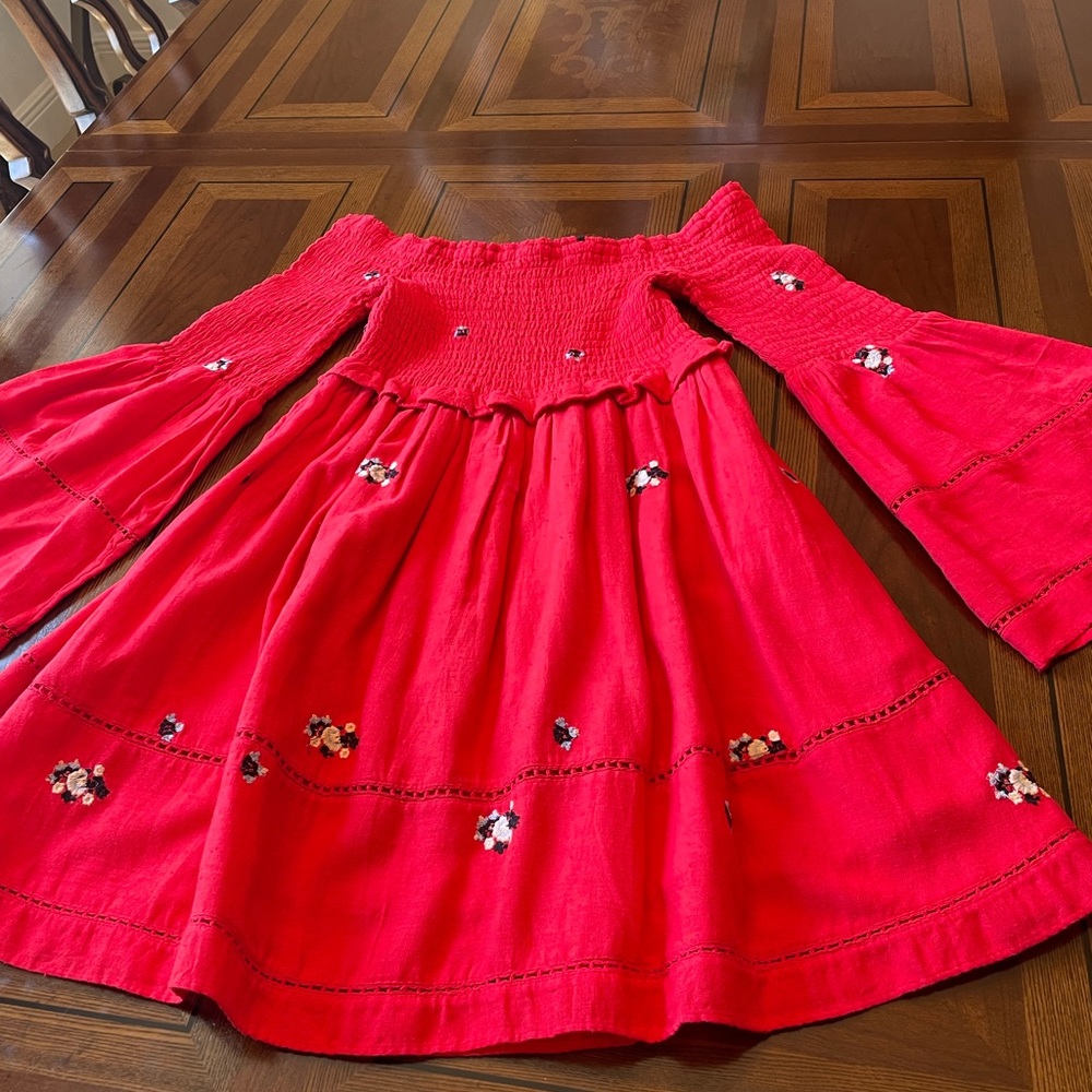 Red free people dress